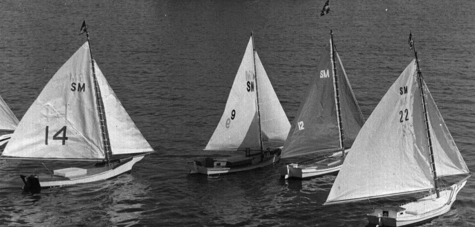 four racing skipjacks